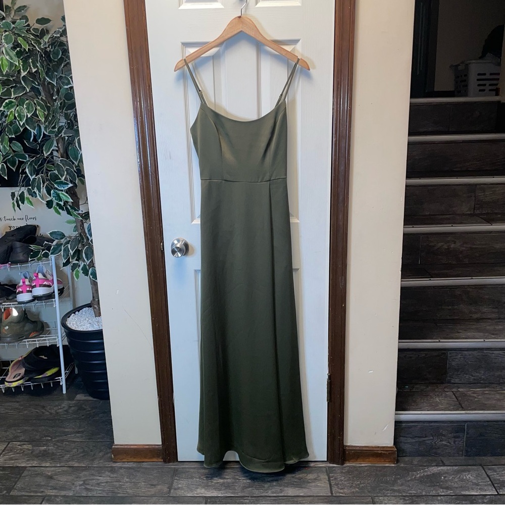 Sage Green Sleeveless Sundress for Wedding Guest